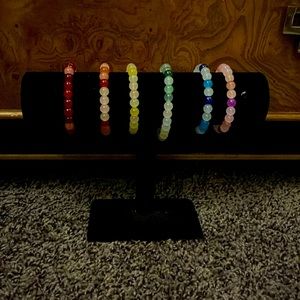 Hand made Rainbow beaded bracelets